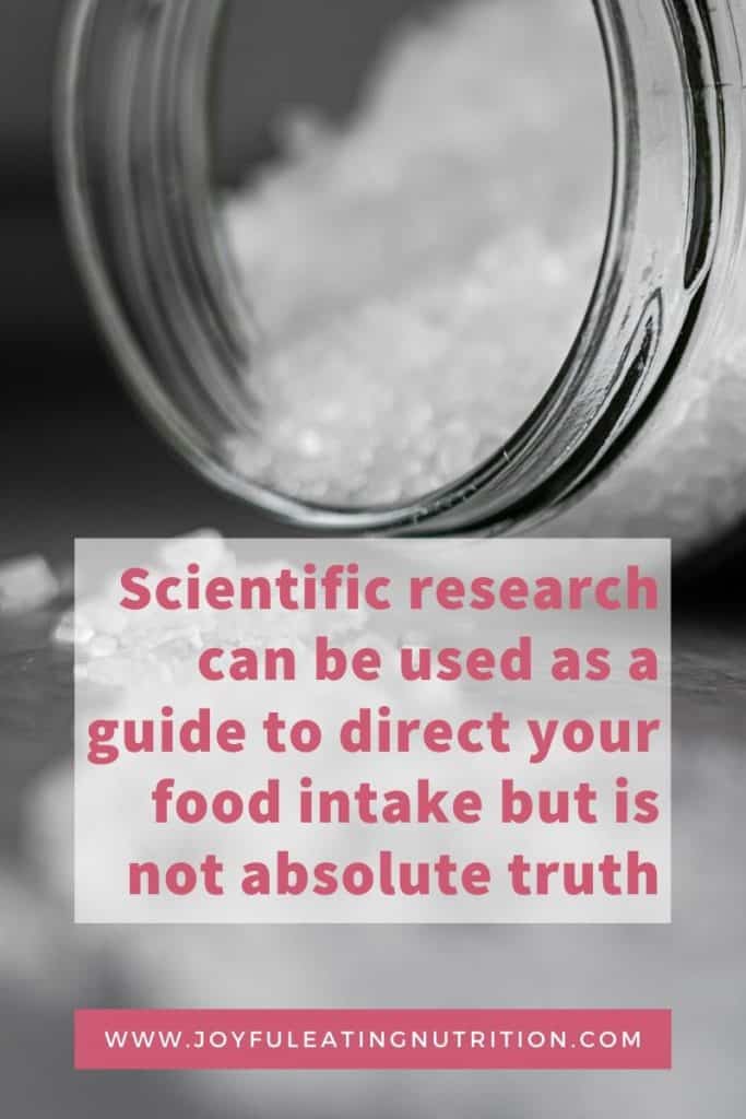 Take scientific research with a pinch of salt