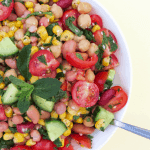 overhead image of Easy Bean Salad