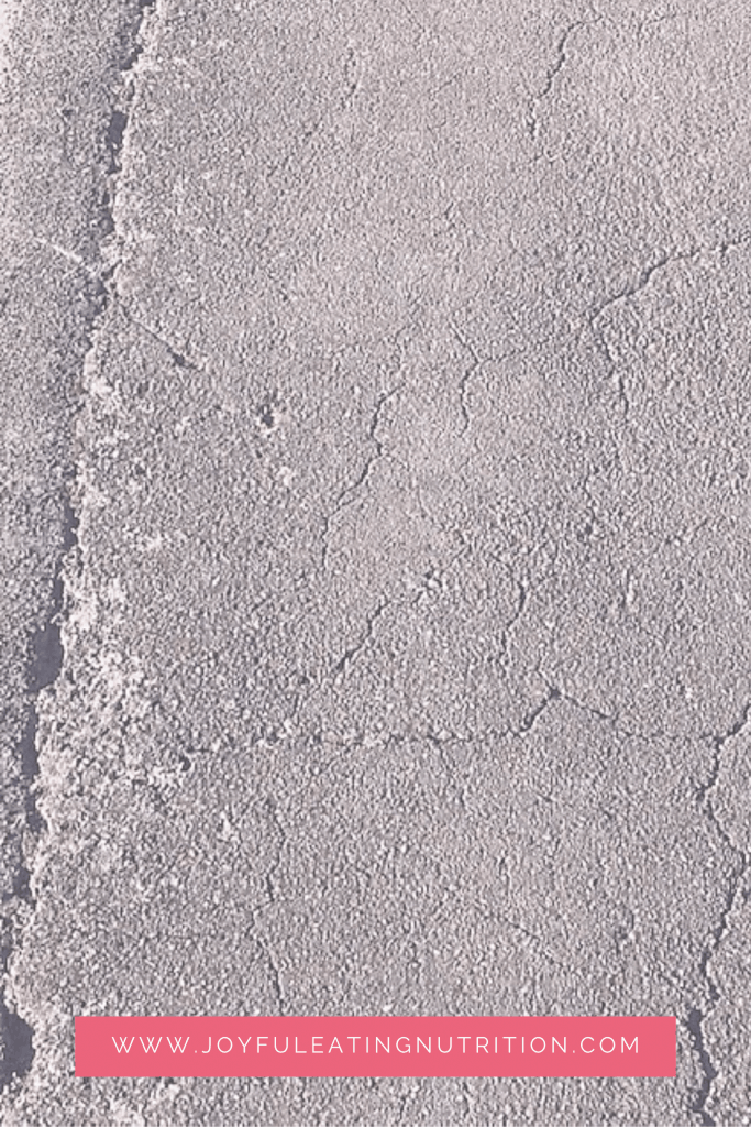 pavement with cracks