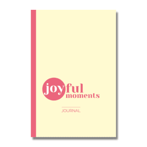 Joyful Moments Journal - Yellow with Dark Pink Text