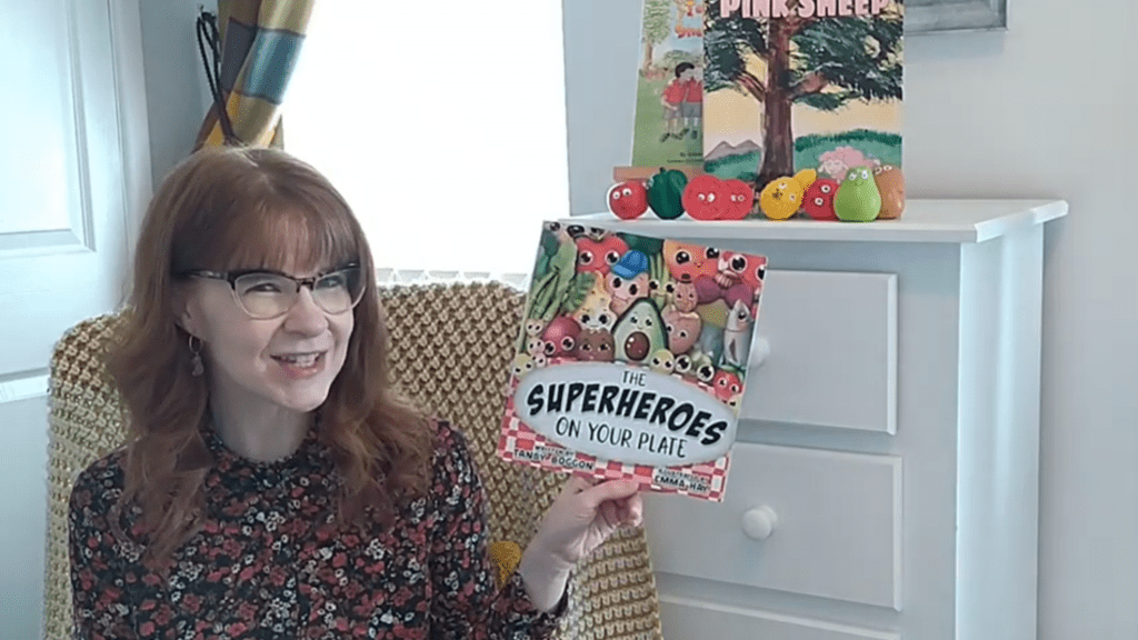 Screenshot of The Superheroes on Your Plate Read Aloud by Strawberry Storytime